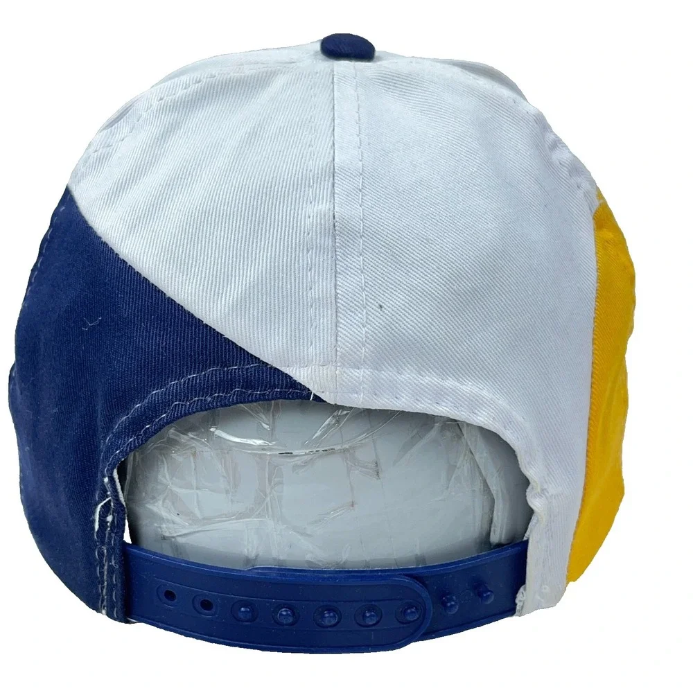 Vintage Rusty Wallace Hat Cap Snapback Nascar Racing Colorblock 90s Y2K Big Logo